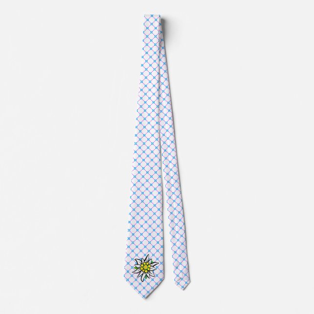 White and white blue tie (Front)