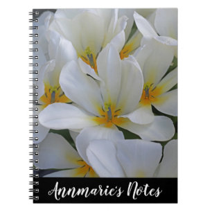 White and Yellow Flowers Personal Notes Notebook