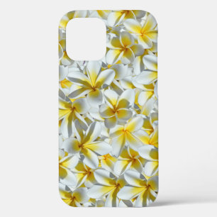 White And Yellow Frangipani Flowers, iPhone 12 Case