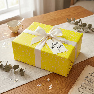 White and yellow Musical Wrapping Paper