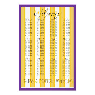 White and Yellow Stripes & Purple Trim  Photo Print