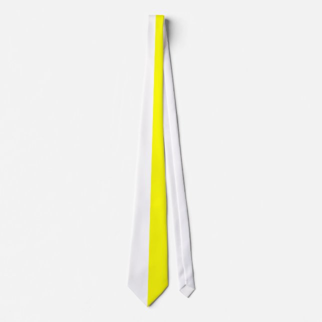 White and Yellow Two Colour Tie (Front)