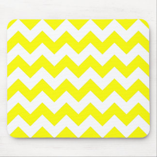White and Yellow Zigzag Pattern Mouse Mat