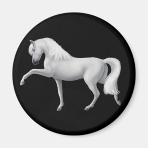 White Andalusian Horse Magnet