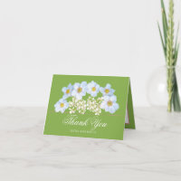 White Anemone & Orchid Bouquet Floral Thank You