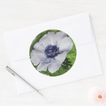 White Anemone Watercolor Floral