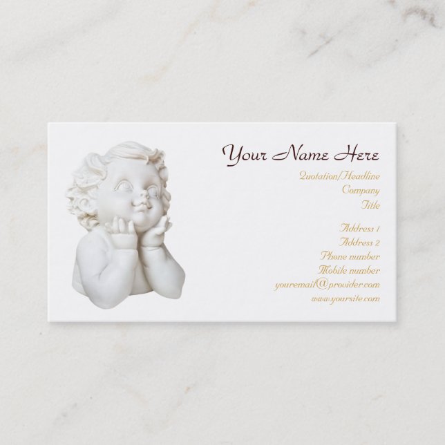 White Angel Business Card (Front)