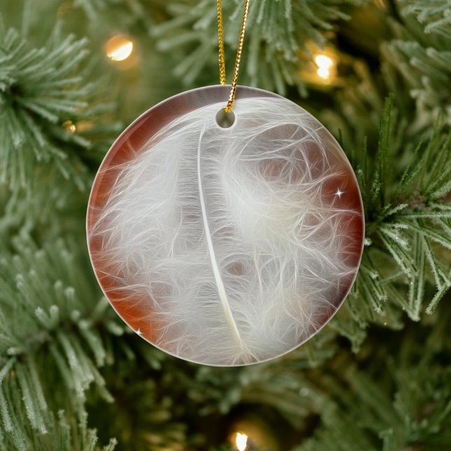 White Angel Feather Ceramic Tree Decoration (Creator Uploaded)