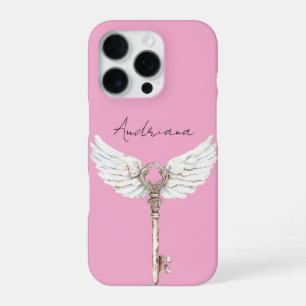 White Angel Feathers Key iPhone 16 Pro Case