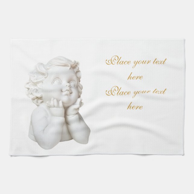 White Angel Tea Towel (Horizontal)