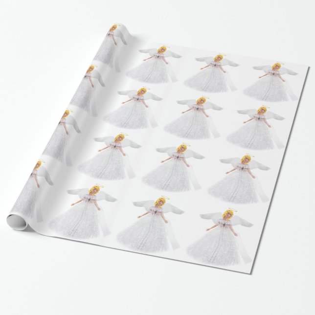 White Angel Wrapping Paper (Unrolled)