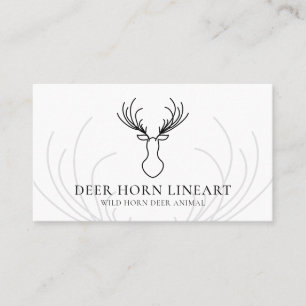 White Animal Horn Deer Business Card