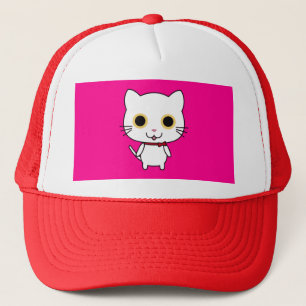 White Anthropomorphic Cat-47668 Trucker Hat