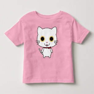 White Anthropomorphic Cat Toddler T-Shirt