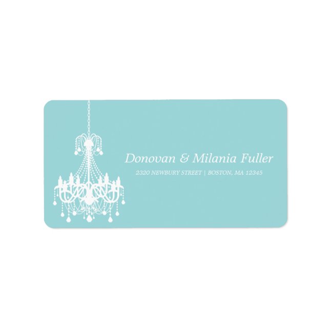 WHITE ANTIQUE CHANDELIER  | ADDRESS LABELS (Front)