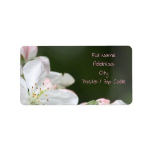 White Apple Blossom Label