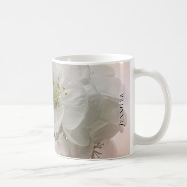 White Apple Blossom Photograph Coffee Mug (Right)