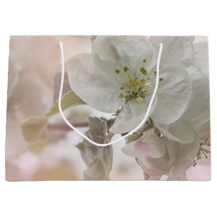White Apple Blossom Photograph Large Gift Bag