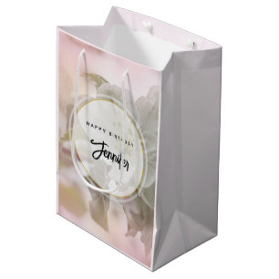 White Apple Blossom Photograph Medium Gift Bag