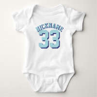 White & Aqua Baby | Sports Jersey Design