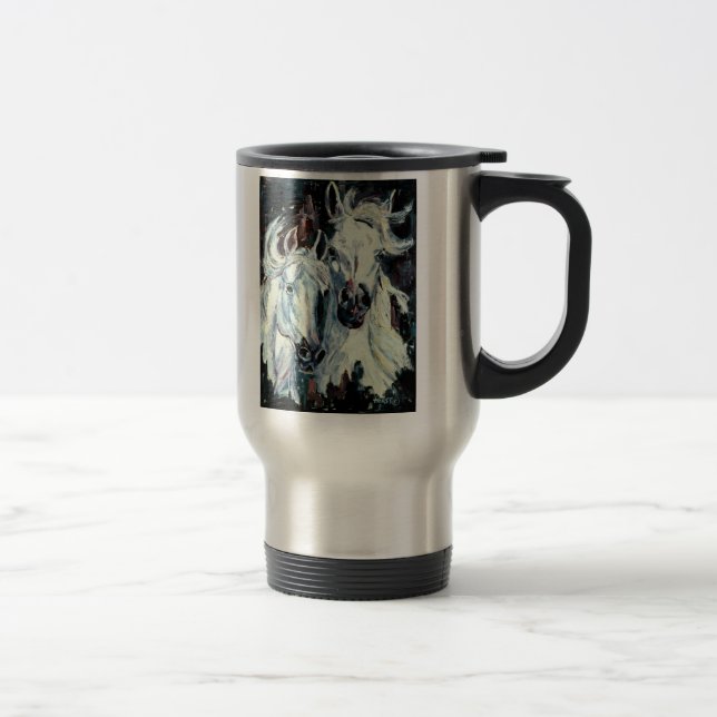 White Arabian Travel Mug (Right)