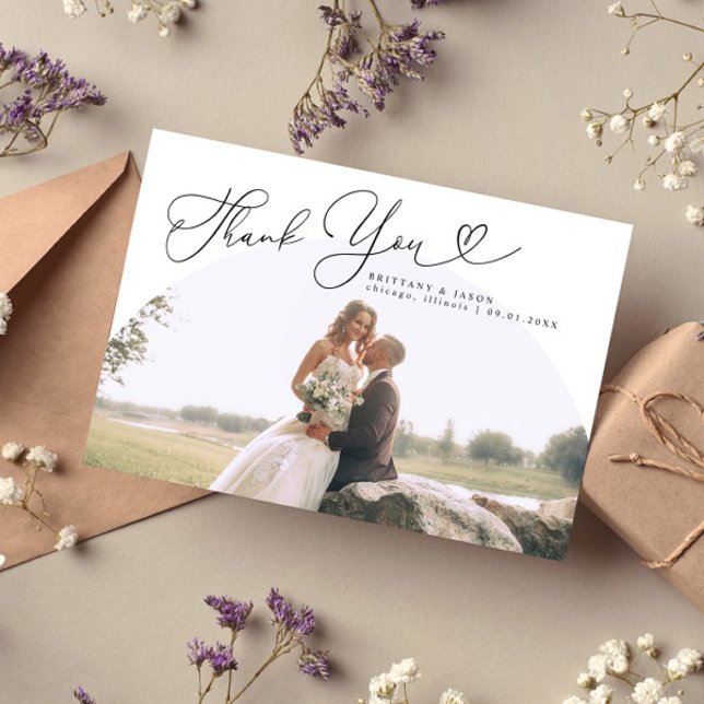 White Arch Wedding Thank you Script Card (Creator Uploaded)