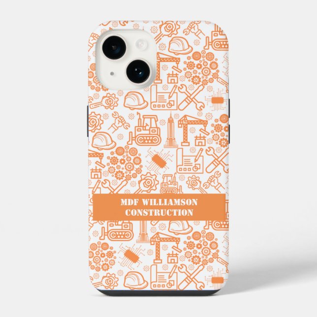 white Architectural Blueprint Engineer Pattern iPhone Case (Back)