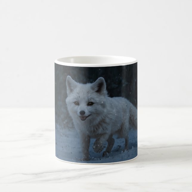 White Arctic Fox Coffee Mug (Center)