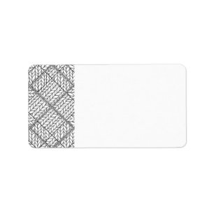 WHITE ARGYLE KNIT Address Labels