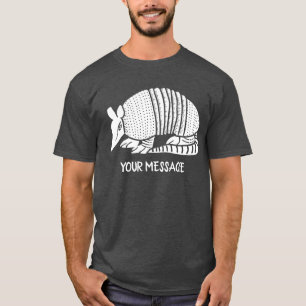 White Armadillo Personalised Graphic T-Shirt
