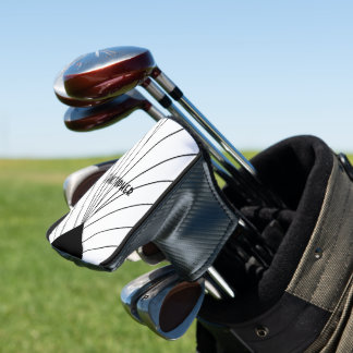 White Art Deco Design Golf Head Cover