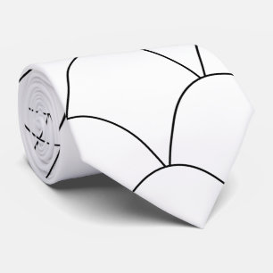 White Art Deco Design Tie