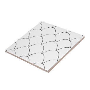 White Art Deco Design Tile