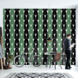 White Art Deco Pattern on green black stripes Wallpaper<br><div class="desc">Green and black stripes are seamless with a white art deco pattern overlay.
You can change green and black stripe colours.</div>