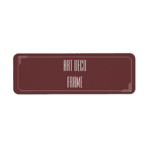 White Art Deco Style Vintage Frame Label Sticker