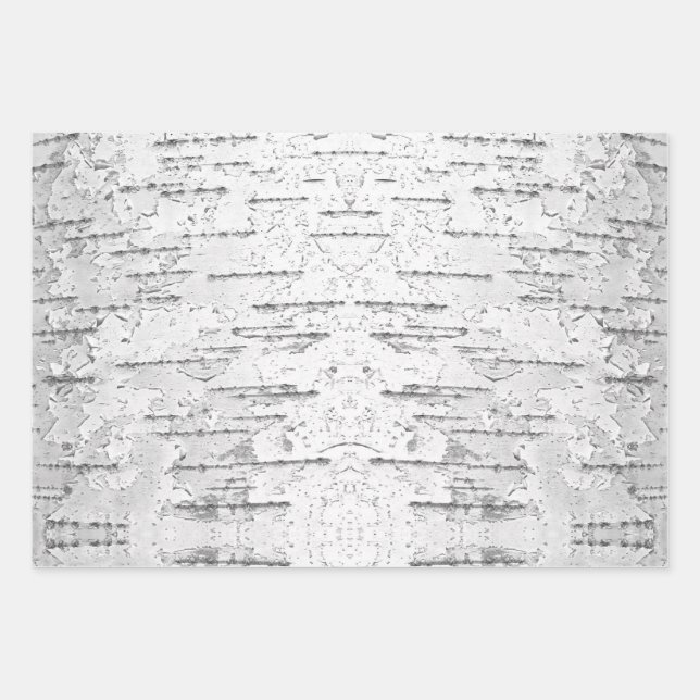 White, as in Birch Bark Photo   Wrapping Paper Sheet (Front)