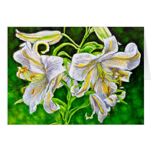 White Asiatic Lilies (Front Horizontal)