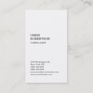 White Attractive Classical Standard Business Card