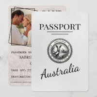 White Australia Passport Save The Date