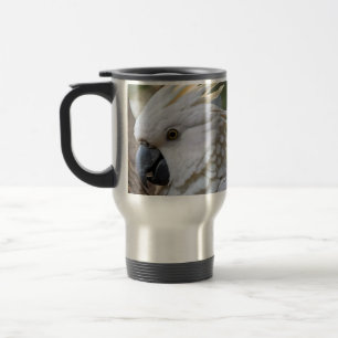White Australian Cockatoo Parrot, Travel Mug