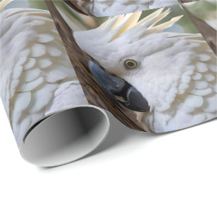 White Australian Cockatoo Parrot, Wrapping Paper