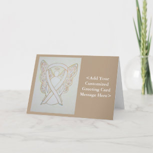 White Awareness Ribbon Angel Cards