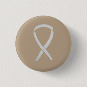 White Awareness Ribbon Custom Art Pins