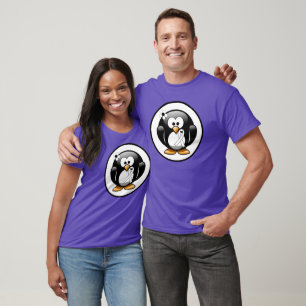 White Awareness Ribbon Penguin T-Shirt