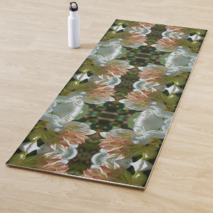 White Azalea Flower Blossom And Bud Abstract Yoga Mat