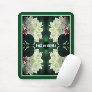 White Azalea Flower With Raindrops Personalised Mouse Mat