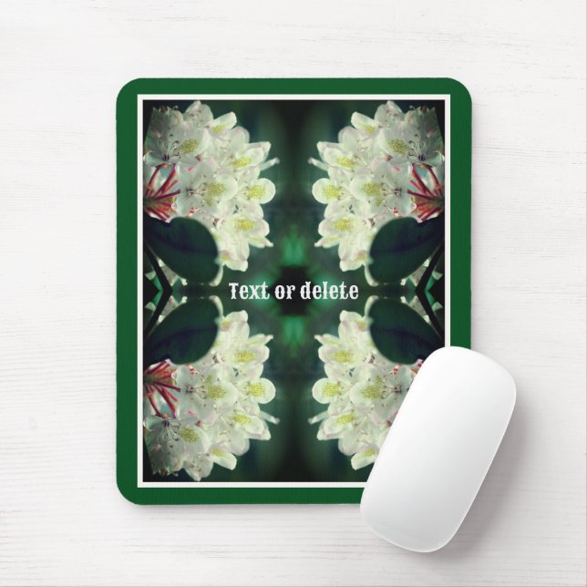 White Azalea Flower With Raindrops Personalised Mouse Mat (With Mouse)