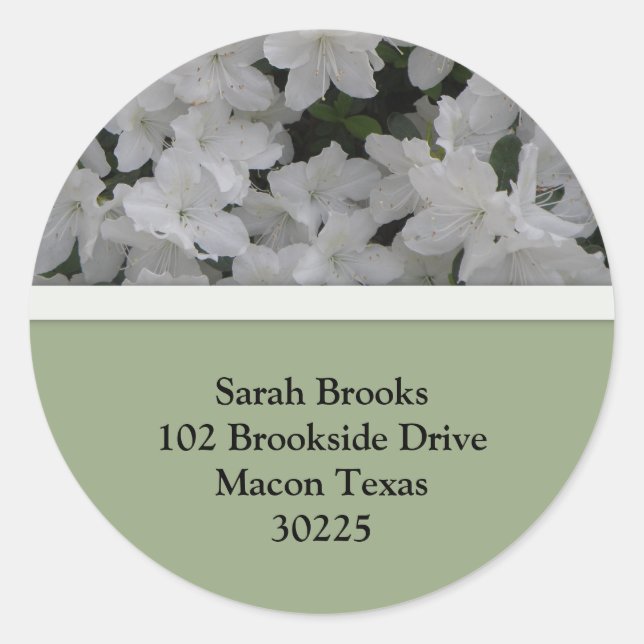 White Azaleas Address Labels (Front)