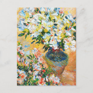 White Azaleas in a Pot, 1885 Claude Monet Postcard