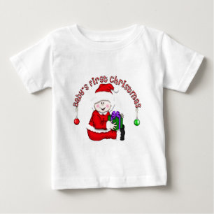 White Baby Elf 1st Christmas  T-Shirt